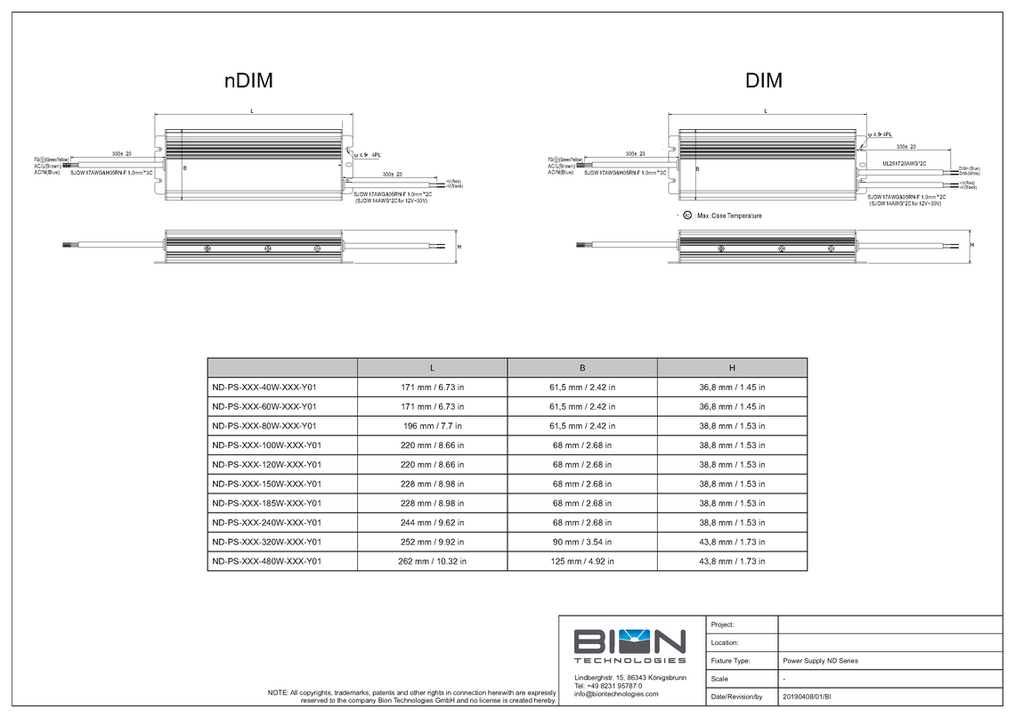 Schaltnetzteil ND Series